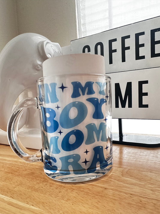 Taza vidrio claro In my boy mom era