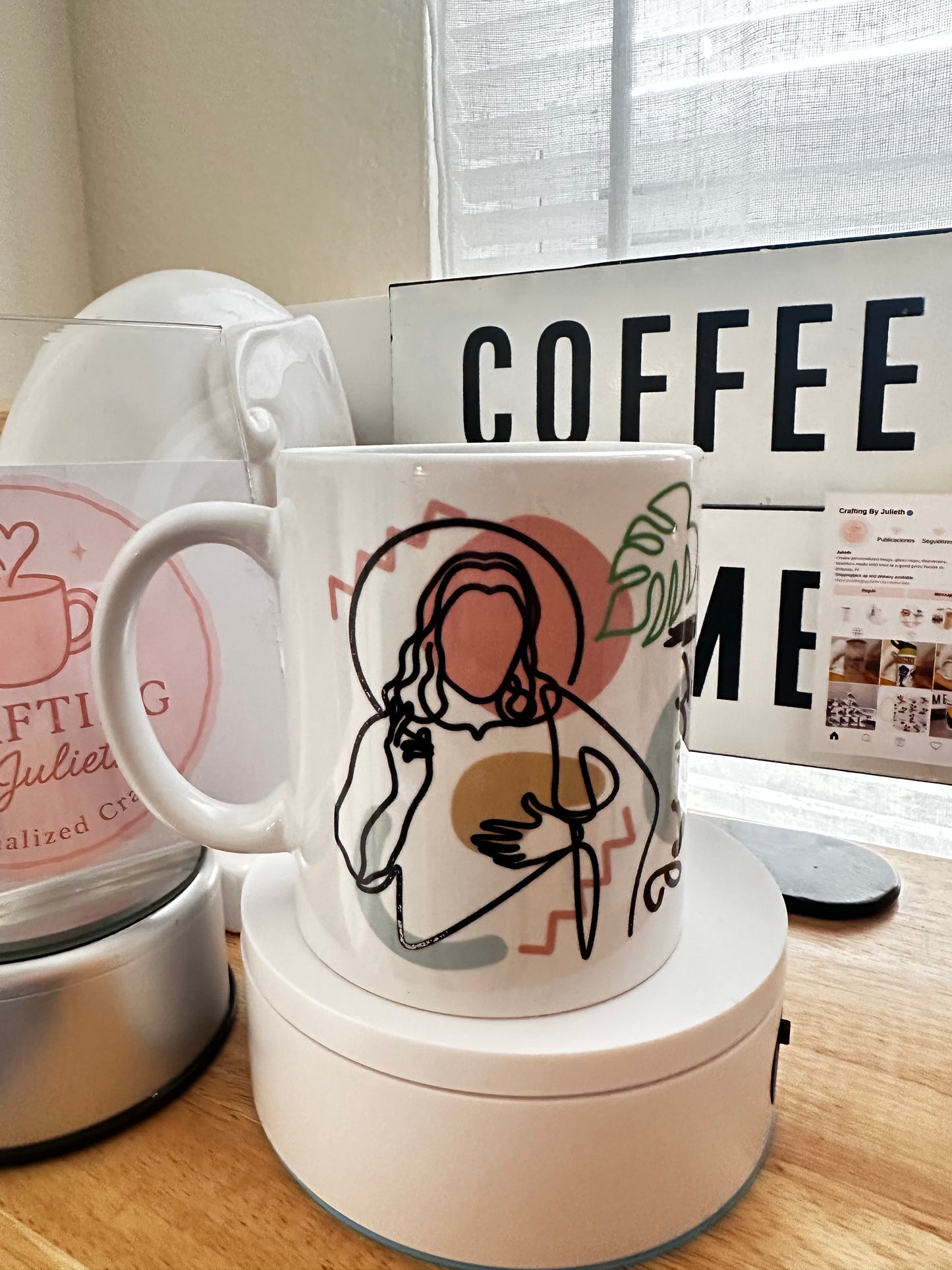 Taza con mensaje cristiano en inglés